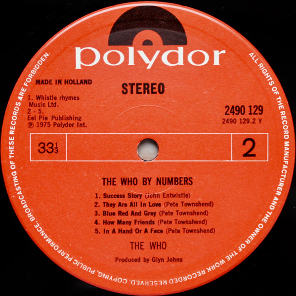 The Who - The Who By Numbers - Vinyl Record VG+/VG+ (Pre Loved) - Image 4