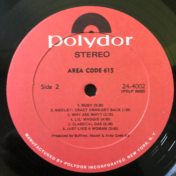 Area Code 615 - Area Code 615 - Vinyl Record VG+/VG+ (Pre Loved) - Image 4