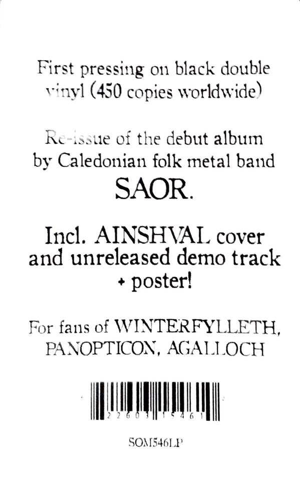 Saor - Roots - Vinyl Record NM/NM (Pre Loved) - Image 3