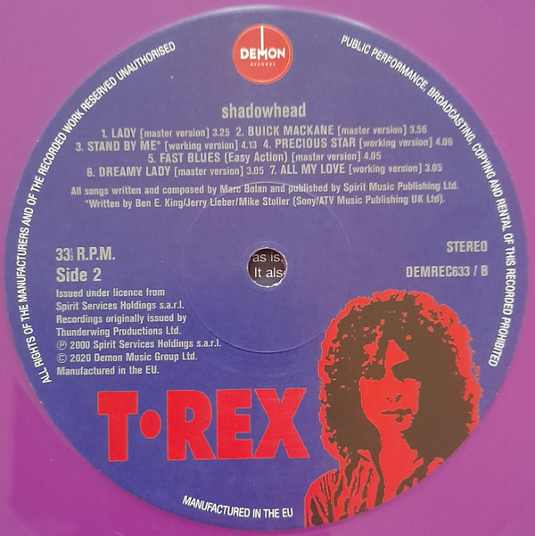 Marc Bolan & T. Rex - Shadowhead - Vinyl Record – (New / Sealed) - Image 4