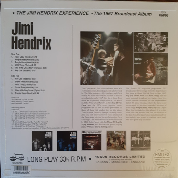 The Jimi Hendrix Experience - The 1967 Broadcast Album - Vinyl Record – (New / Sealed) - Image 2