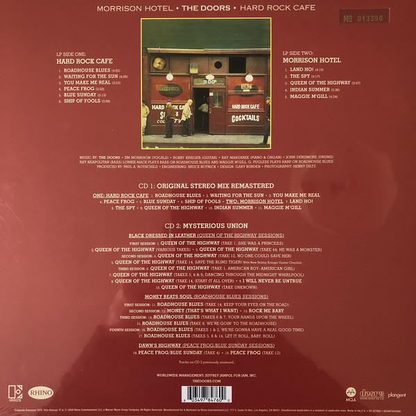 The Doors - Morrison Hotel - VG / NM or M- (All Media-Pre Loved) - Image 2