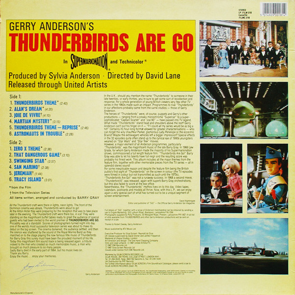 Barry Gray - Gerry Anderson's Thunderbirds Are Go - Vinyl Record VG+/NM (Pre Loved) - Image 4