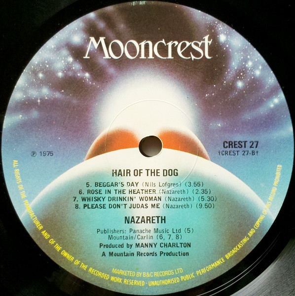 Nazareth (2) - Hair Of The Dog - Vinyl Record VG+/VG+ (Pre Loved) - Image 4