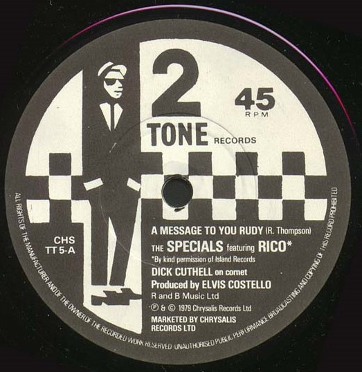 The Specials Featuring Rico Rodriguez - A Message To You Rudy / Nite Klub - 7 inch Vinyl Record VG+/VG+ (Pre Loved)