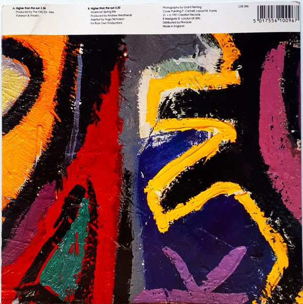 Primal Scream - Higher Than The Sun - 7 inch Vinyl Record VG+/VG+ (Pre Loved) - Image 2