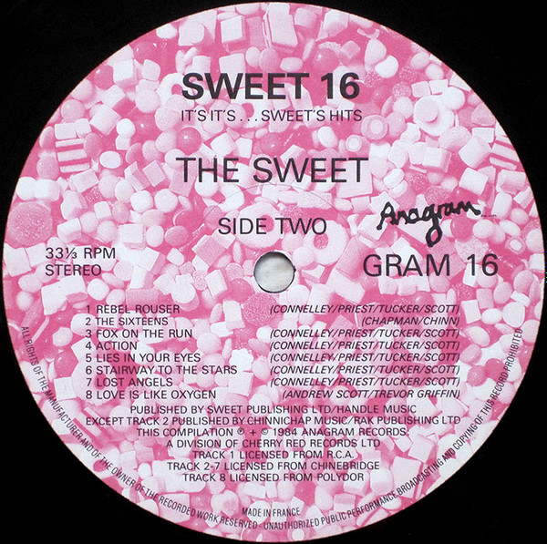 The Sweet - Sweet 16: It's It's....Sweet's Hits - Vinyl Record VG+/VG+ (Pre Loved) - Image 4