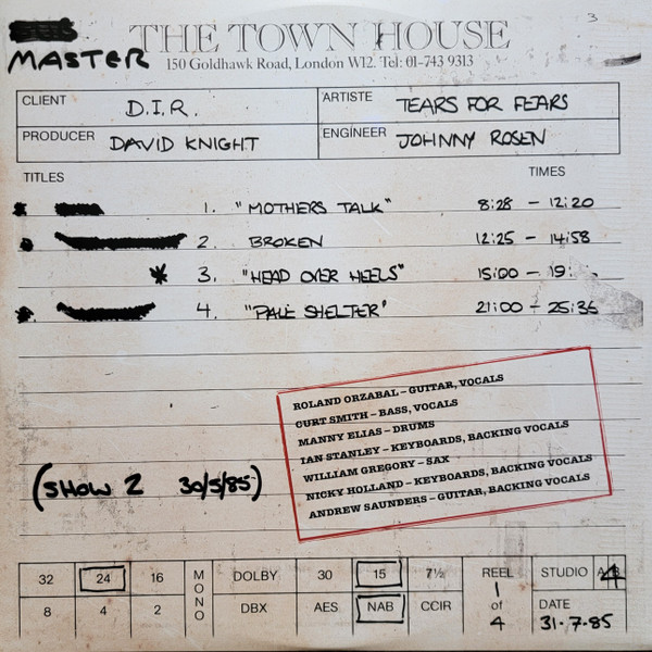 Tears For Fears - Live At Massey Hall Toronto, Canada / 1985 - Vinyl Record – (New / Sealed) - Image 3