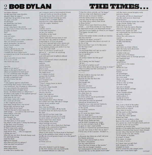Bob Dylan - The Times They Are A-Changin' - Vinyl Record – (New / Sealed) - Image 3