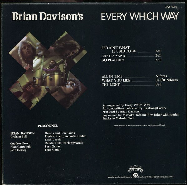 Brian Davison's Every Which Way - Brian Davison's Every Which Way - Vinyl Record VG+/VG+ (Pre Loved) - Image 2