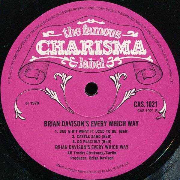 Brian Davison's Every Which Way - Brian Davison's Every Which Way - Vinyl Record VG+/VG+ (Pre Loved) - Image 4