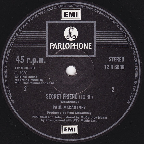 Paul McCartney - Temporary Secretary - VG+ / NM or M- (12"-Pre Loved) - Image 4