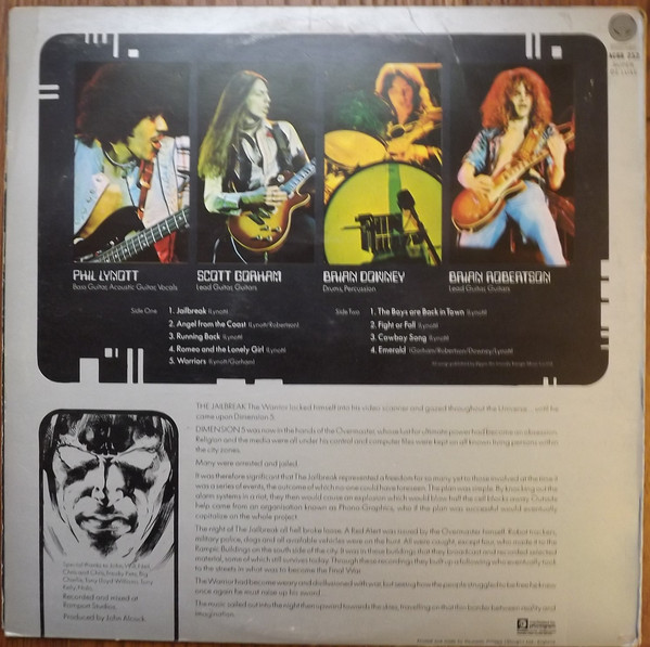 Thin Lizzy - Jailbreak - Vinyl Record VG+/VG+ (Pre Loved) - Image 3