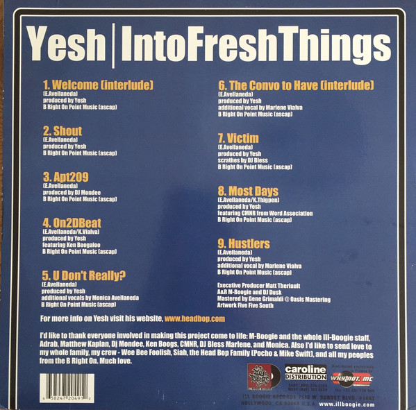 Yeshua daPoED - Into Fresh Things - Vinyl Record VG+/VG+ (Pre Loved) - Image 2