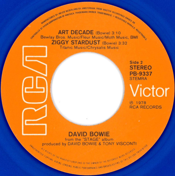 David Bowie - Breaking Glass - Blue 7 inch Vinyl Record VG+/NM (Pre Loved) - Image 3