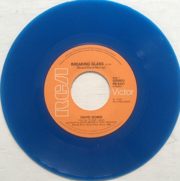 David Bowie - Breaking Glass - Blue 7 inch Vinyl Record VG+/NM (Pre Loved) - Image 4
