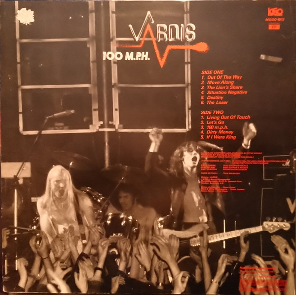 Vardis - 100 M.P.H. - Vinyl Record VG+/NM (Pre Loved) - Image 2