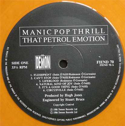 That Petrol Emotion - Manic Pop Thrill - Vinyl Record VG+/VG+ (Pre Loved) - Image 3