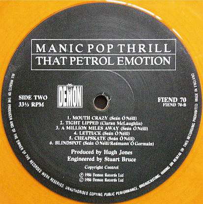 That Petrol Emotion - Manic Pop Thrill - Vinyl Record VG+/VG+ (Pre Loved) - Image 4