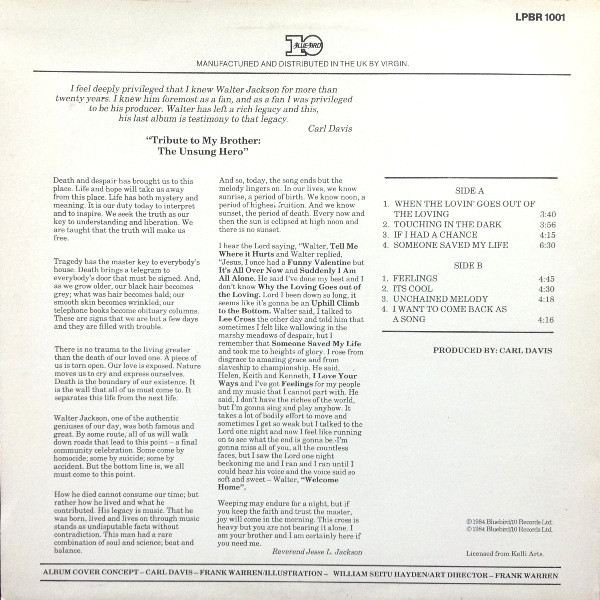 Walter Jackson - A Portrait Of Walter Jackson - Vinyl Record VG+/NM (Pre Loved) - Image 2