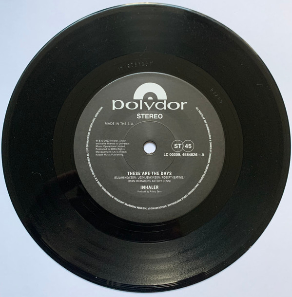 Inhaler - These Are The Days - 7 inch Vinyl Record – (New / Sealed) - Image 3
