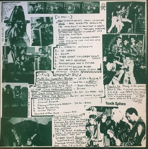 Oi Polloi / Toxik Ephex - Mad As Fuck L.P. - Vinyl Record VG/VG+ (Pre Loved) - Image 2