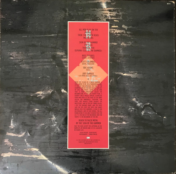 Manowar - Sign Of The Hammer - Vinyl Record VG+/VG+ (Pre Loved) - Image 2