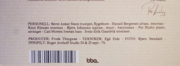 Per Husby Septett - Peacemaker - Vinyl Record NM/NM (Pre Loved) - Image 4