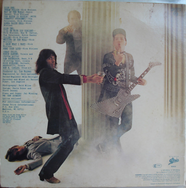 Cheap Trick - Dream Police - Vinyl Record VG+/VG+ (Pre Loved) - Image 2