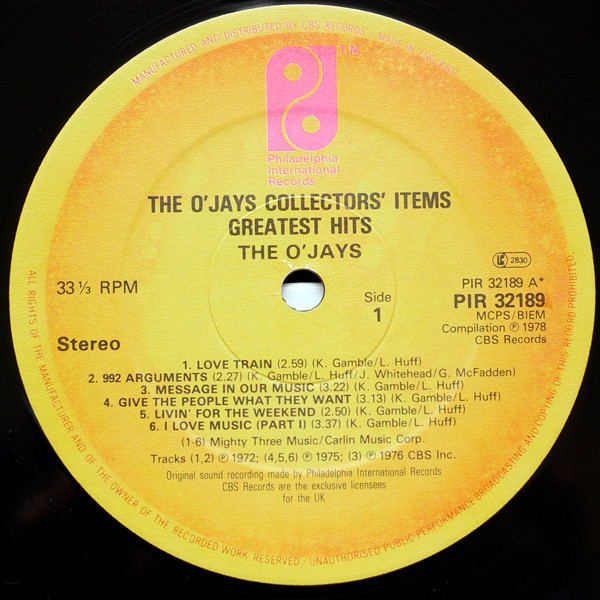 The O'Jays - The O'Jays Collectors' Items - Greatest Hits - Vinyl Record NM/NM (Pre Loved) - Image 3