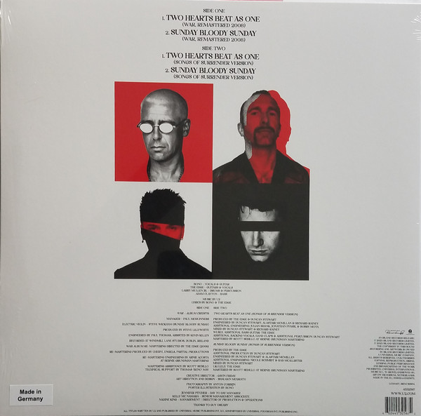U2 - Two Hearts Beat As One / Sunday Bloody Sunday - Vinyl Record – (New / Sealed) - Image 2