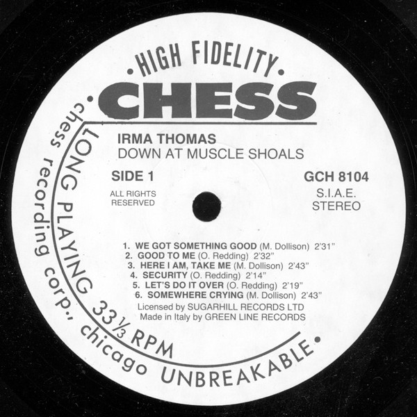 Irma Thomas - Down At Muscle Shoals - Vinyl Record NM/NM (Pre Loved) - Image 3