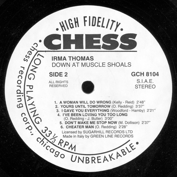 Irma Thomas - Down At Muscle Shoals - Vinyl Record NM/NM (Pre Loved) - Image 4