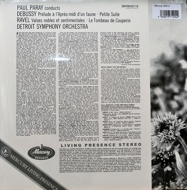 Paul Paray Conducts Maurice Ravel / Claude Debussy, Detroit Symphony Orchestra - Le Tombeau De Couperin / Valses Nobles Et Sentimentales / Petite Suite / Prélude À L'aprés-midi D'un Faune - Vinyl Record NM/NM (Pre Loved) - Image 2