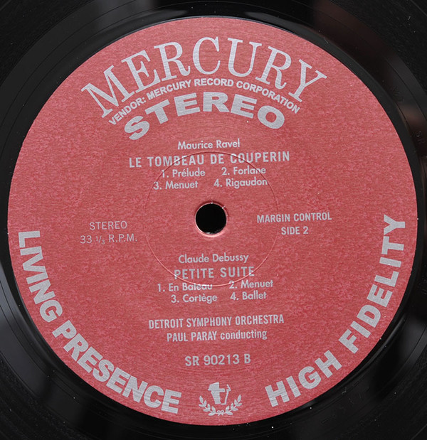 Paul Paray Conducts Maurice Ravel / Claude Debussy, Detroit Symphony Orchestra - Le Tombeau De Couperin / Valses Nobles Et Sentimentales / Petite Suite / Prélude À L'aprés-midi D'un Faune - Vinyl Record NM/NM (Pre Loved) - Image 4