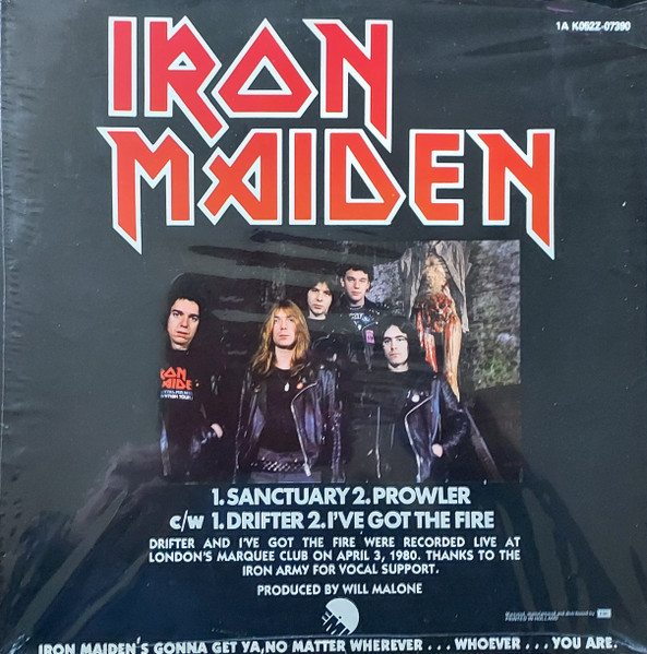 Iron Maiden - Sanctuary - Vinyl Record VG+/VG+ (Pre Loved) - Image 2