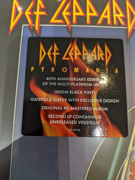 Def Leppard - Pyromania - Vinyl Record – (New / Sealed) - Image 2