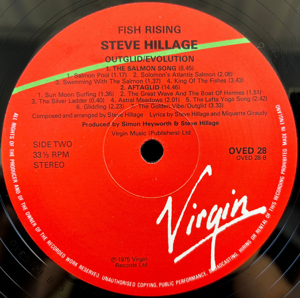 Steve Hillage - Fish Rising - Vinyl Record VG+/VG+ (Pre Loved) - Image 4