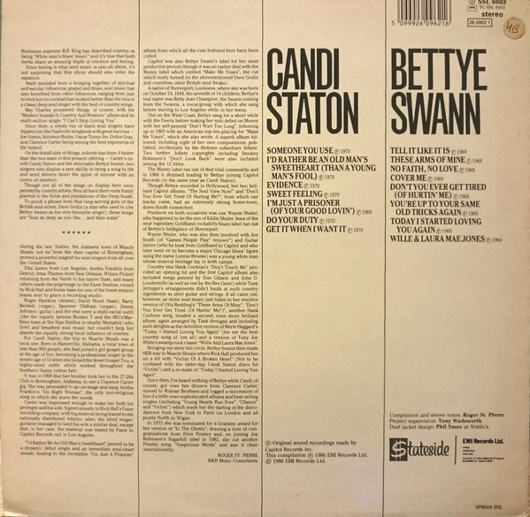 Candi Staton & Bettye Swann - Tell It Like It Is - Vinyl Record VG+/NM (Pre Loved) - Image 2