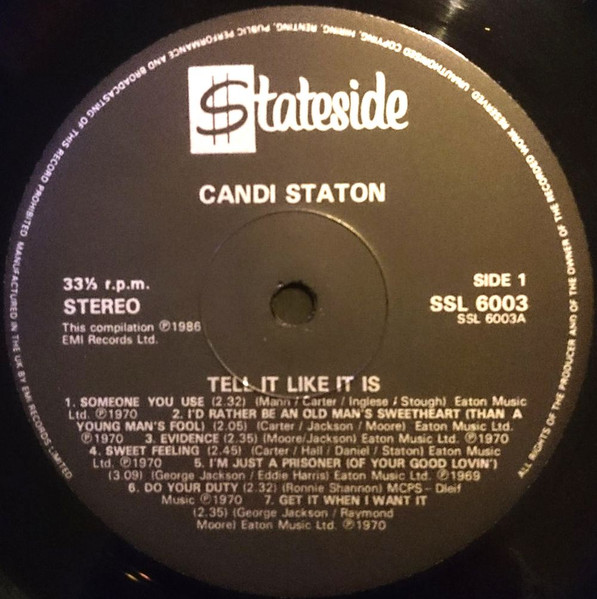 Candi Staton & Bettye Swann - Tell It Like It Is - Vinyl Record VG+/NM (Pre Loved) - Image 3