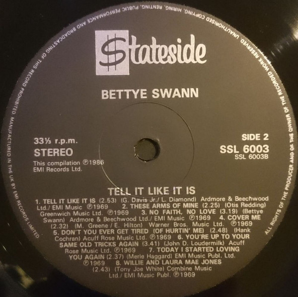 Candi Staton & Bettye Swann - Tell It Like It Is - Vinyl Record VG+/NM (Pre Loved) - Image 4