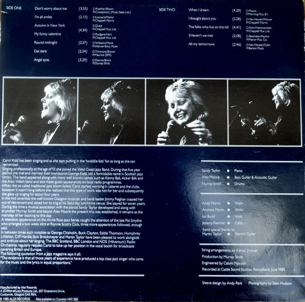 Carol Kidd - All My Tomorrows - Vinyl Record VG+/VG+ (Pre Loved) - Image 2