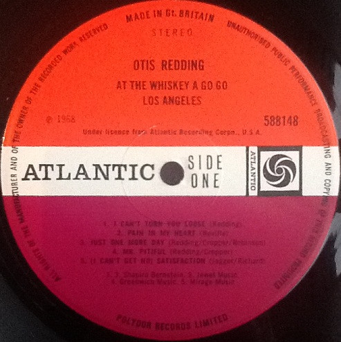Otis Redding - At The Whisky A Go Go Los Angeles - Vinyl Record VG/VG+ (Pre Loved) - Image 3