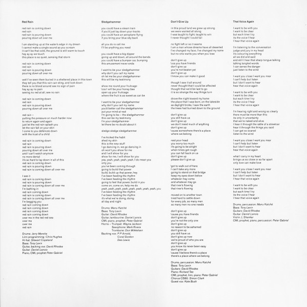 Peter Gabriel - So - Vinyl Record VG+/VG+ (Pre Loved) - Image 3