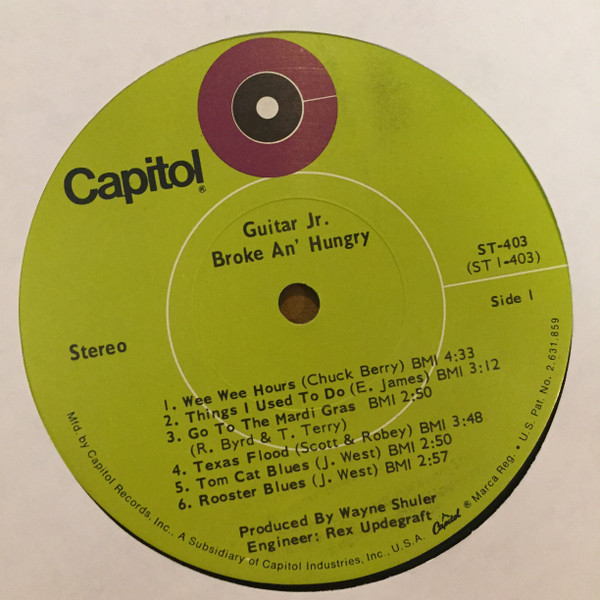 Guitar Jr. - Broke An' Hungry - Vinyl Record VG+/VG+ (Pre Loved) - Image 3