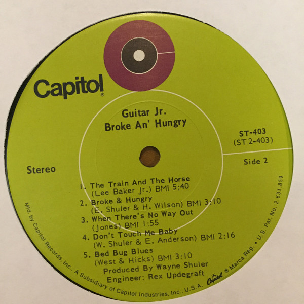 Guitar Jr. - Broke An' Hungry - Vinyl Record VG+/VG+ (Pre Loved) - Image 4