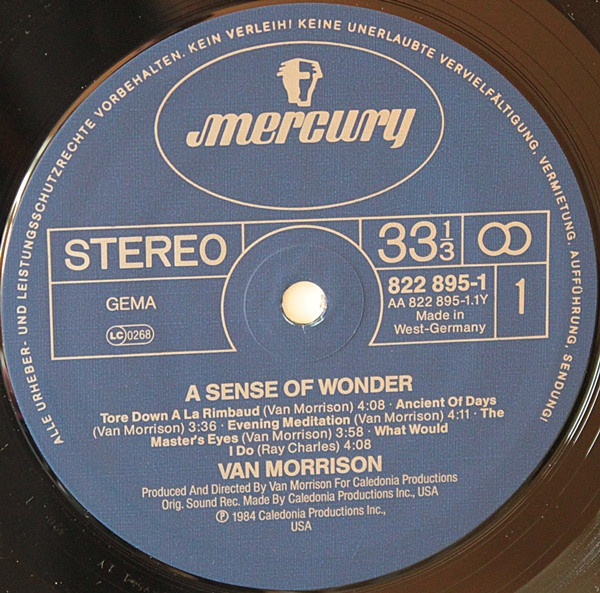 Van Morrison - A Sense Of Wonder - Vinyl Record VG+/VG+ (Pre Loved) - Image 3