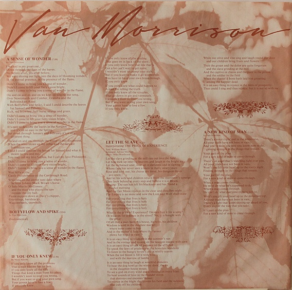 Van Morrison - A Sense Of Wonder - Vinyl Record VG+/VG+ (Pre Loved) - Image 4