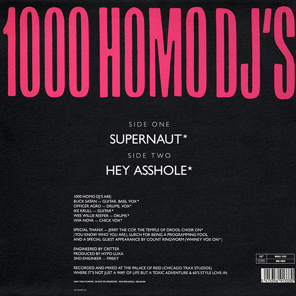 1000 Homo DJs - Supernaut - Vinyl Record VG/VG+ (Pre Loved) - Image 2