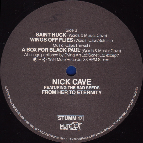 Nick Cave & The Bad Seeds - From Her To Eternity - Vinyl Record VG+/VG+ (Pre Loved) - Image 4